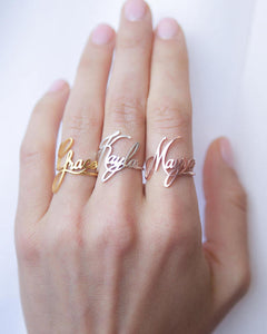 Custom Cursive Ring